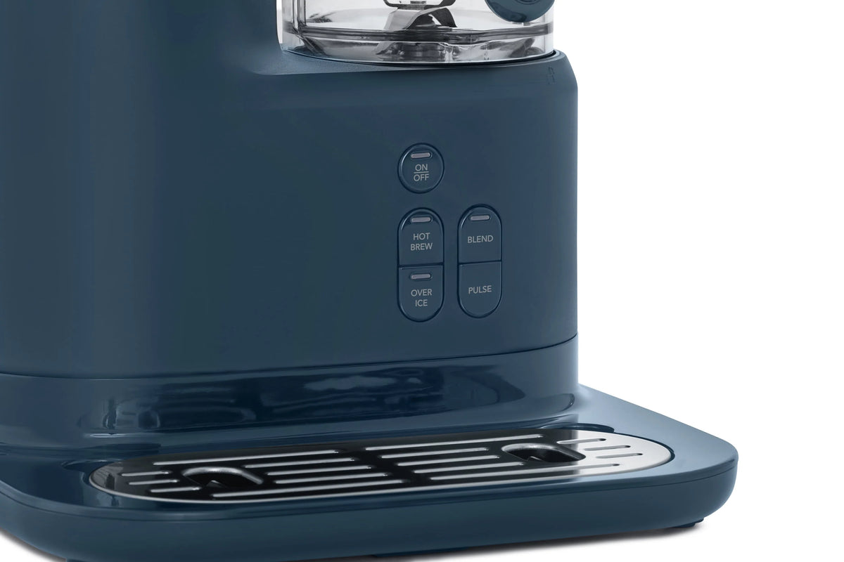 Navy Blue Single Serve Iced and Hot Coffee Maker and Blender U23403