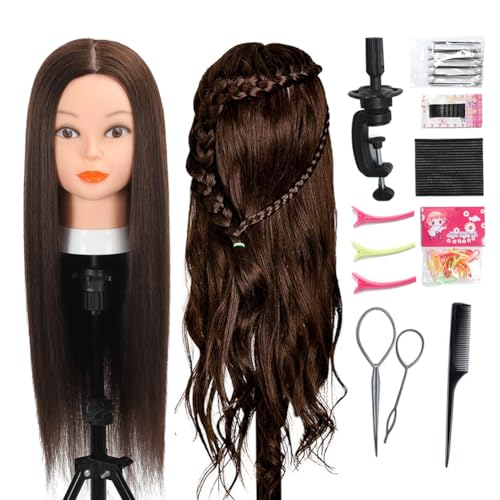 Mannequin Head with 80% Human Hair Straight 26"-28" Y1204