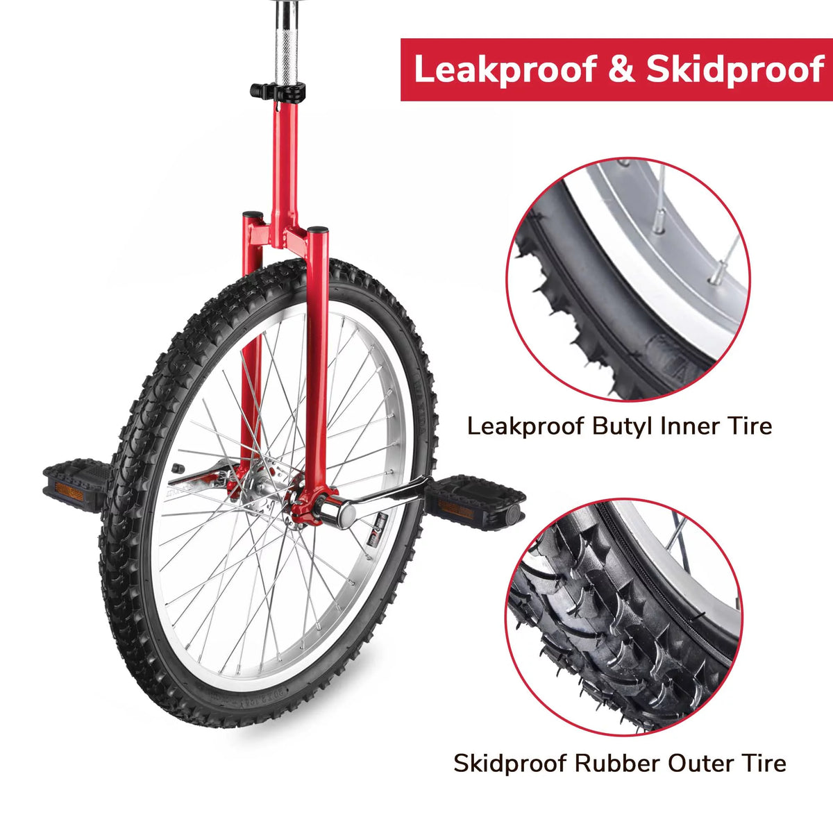 20 Inch Outdoor Unicycle Bike Yellow & Green J7932
