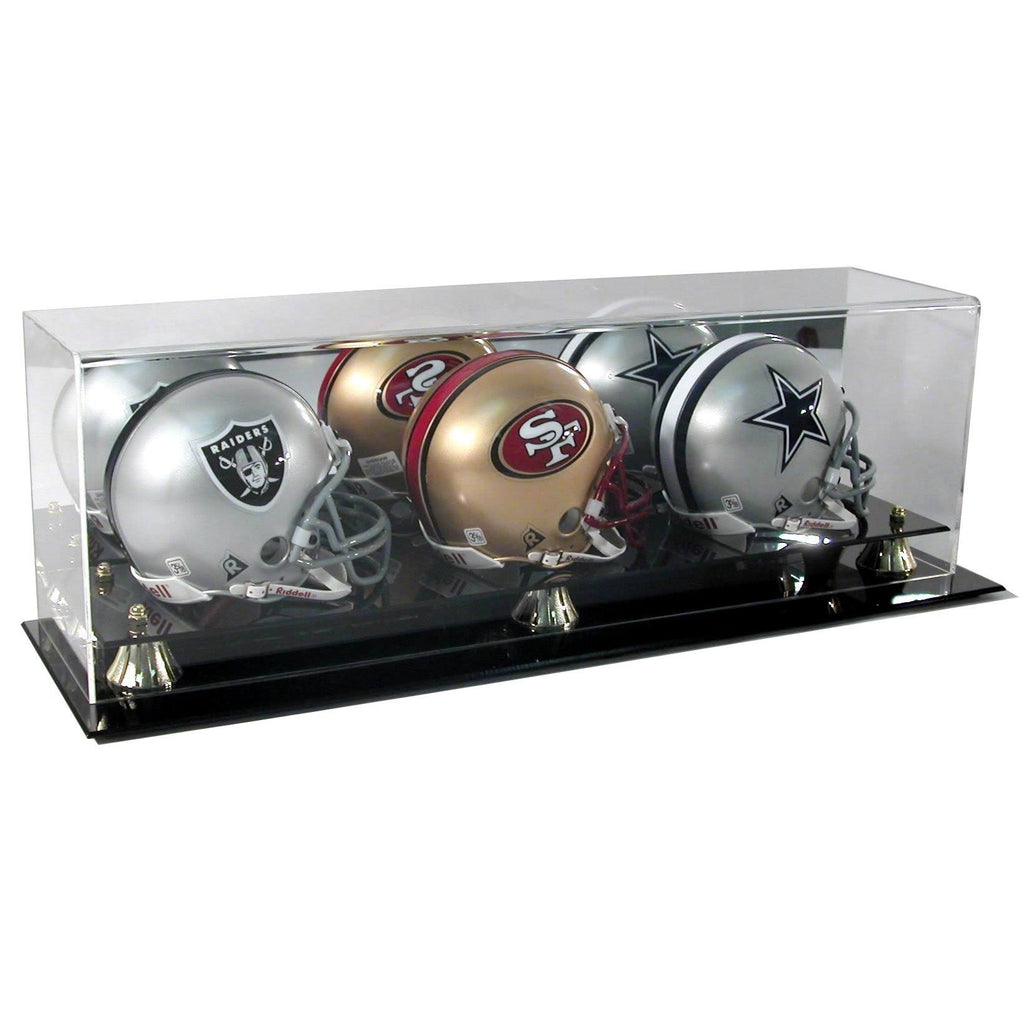 Acrylic Triple Mini Football Helmet Display Case W884635
