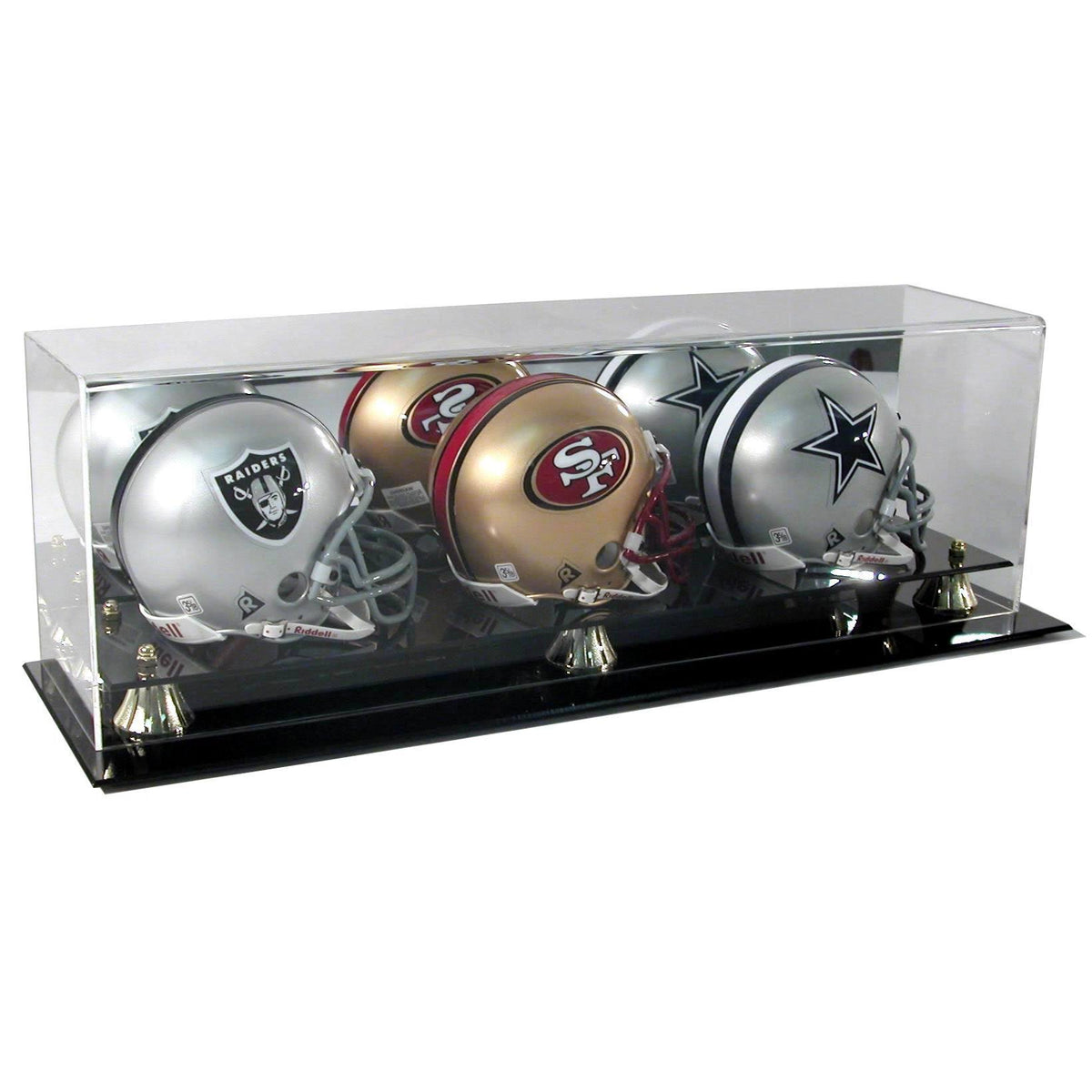 Acrylic Triple Mini Football Helmet Display Case W884635