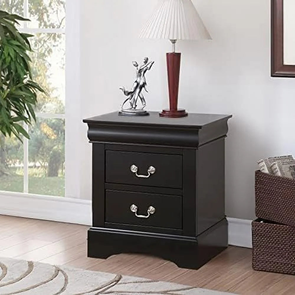 Small Wooden Nightstand with 2 Drawers B71610
