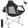 Rocking Camping Chair with Wide Seat, 265 lbs Capacity J64114