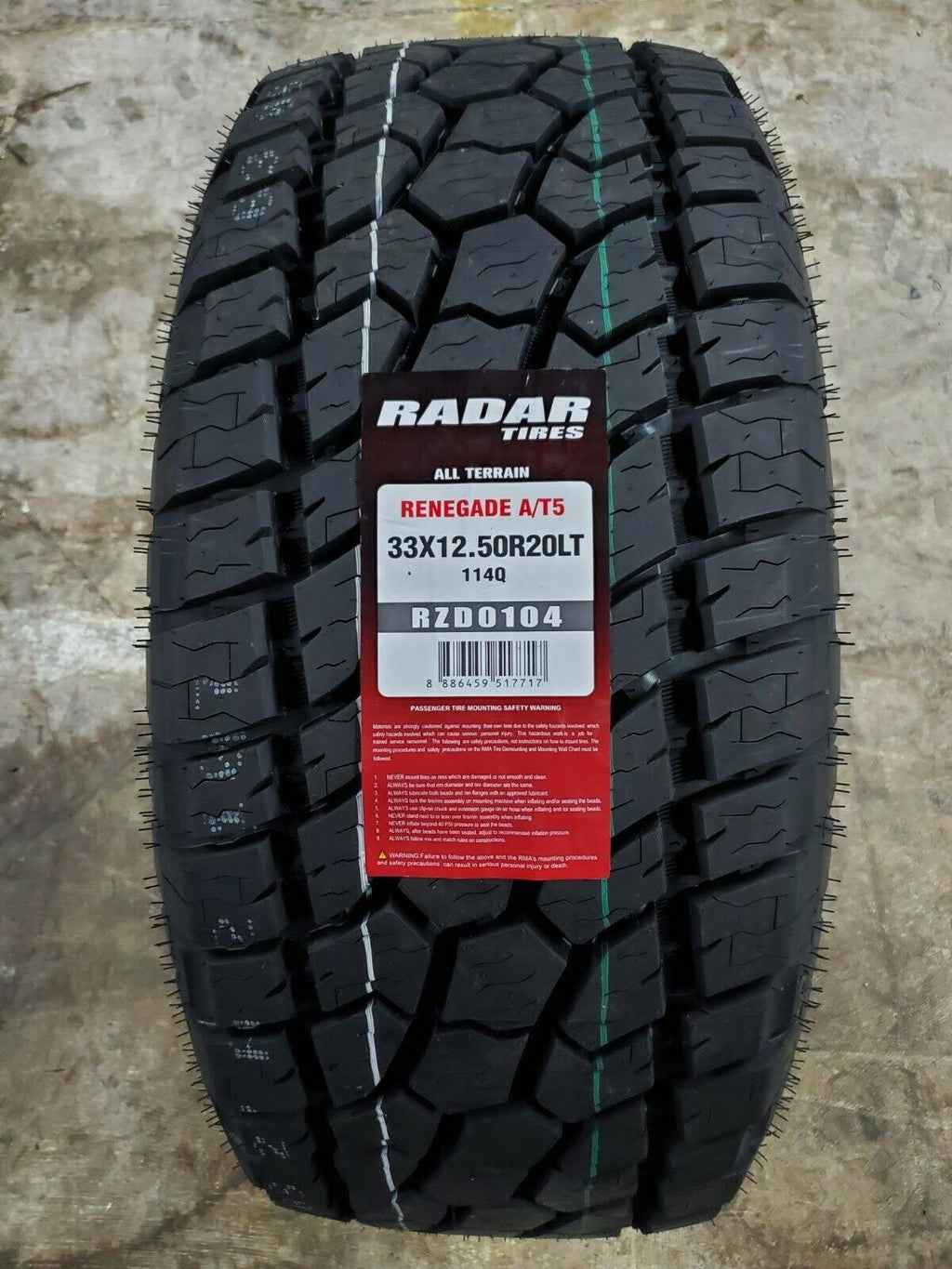 33X12.50R20 10 Ply Tire Z22136