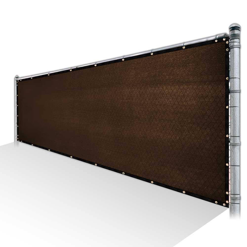 Brown Privacy Fence Screen Mesh with Reinforced Grommets K889
