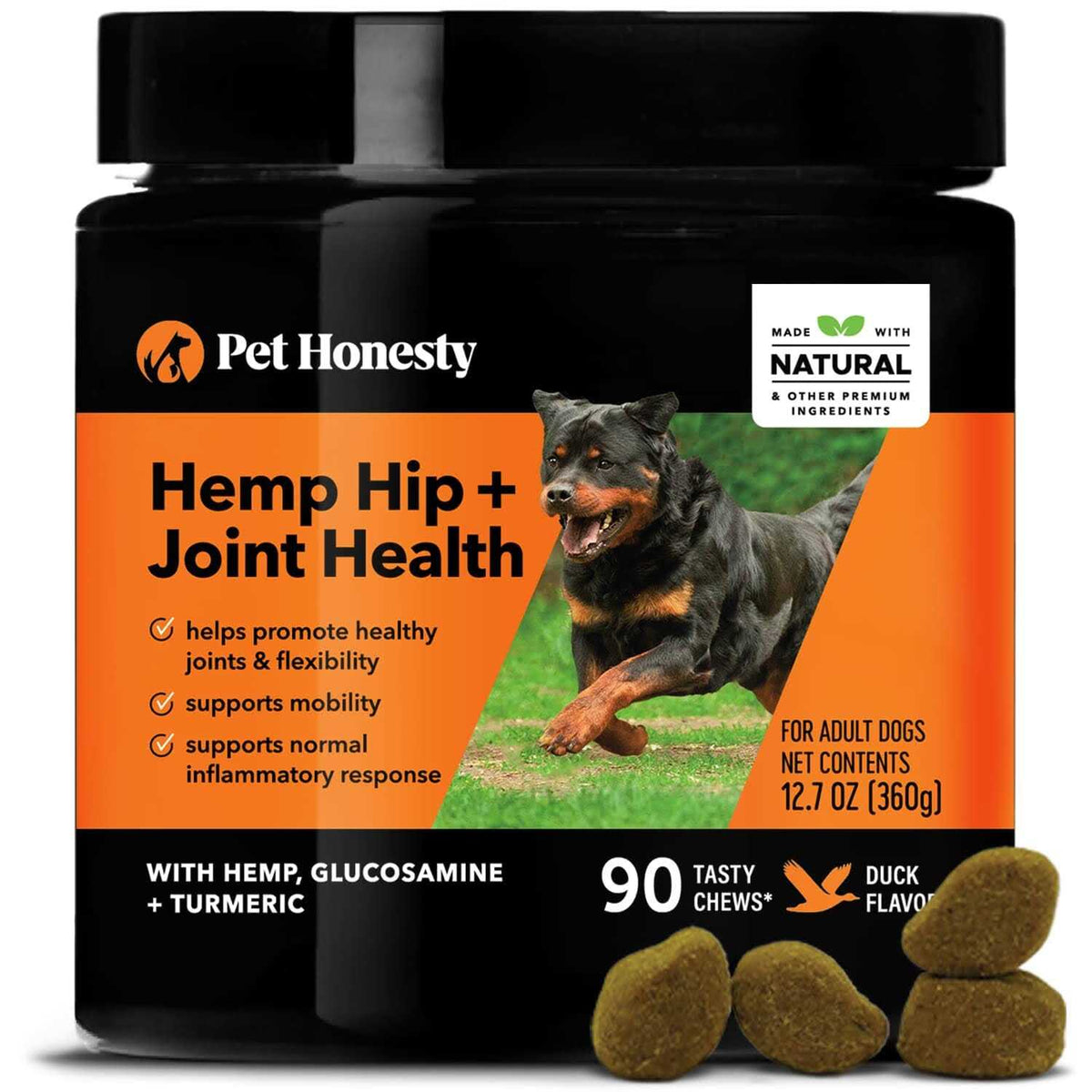Hemp Hip + Joint Health Soft Duck Chews for Dogs J5314