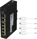 Industrial 4 Port POE & EOC Hybrid ePOE Switch with Ethernet Over Coax Technology Y57644