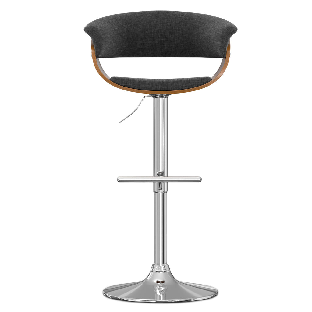 Charcoal Grey Adjustable Swivel Bar Stool I170
