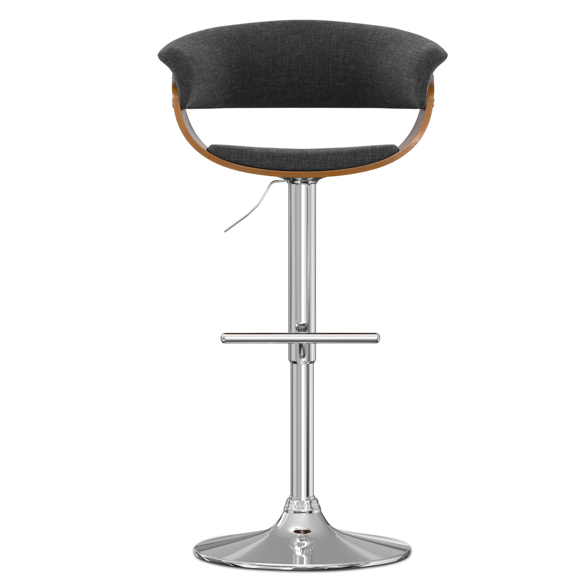 Charcoal Grey Adjustable Swivel Bar Stool I170