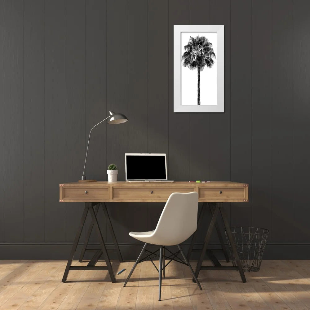 White Modern Wood Framed Museum Art Print D8308