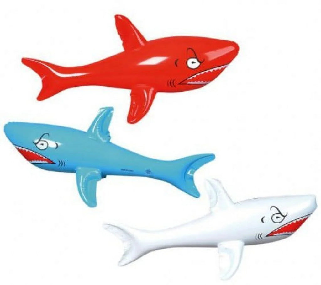 12 Assorted 46" Giant Inflatable Shark Decoration G356773