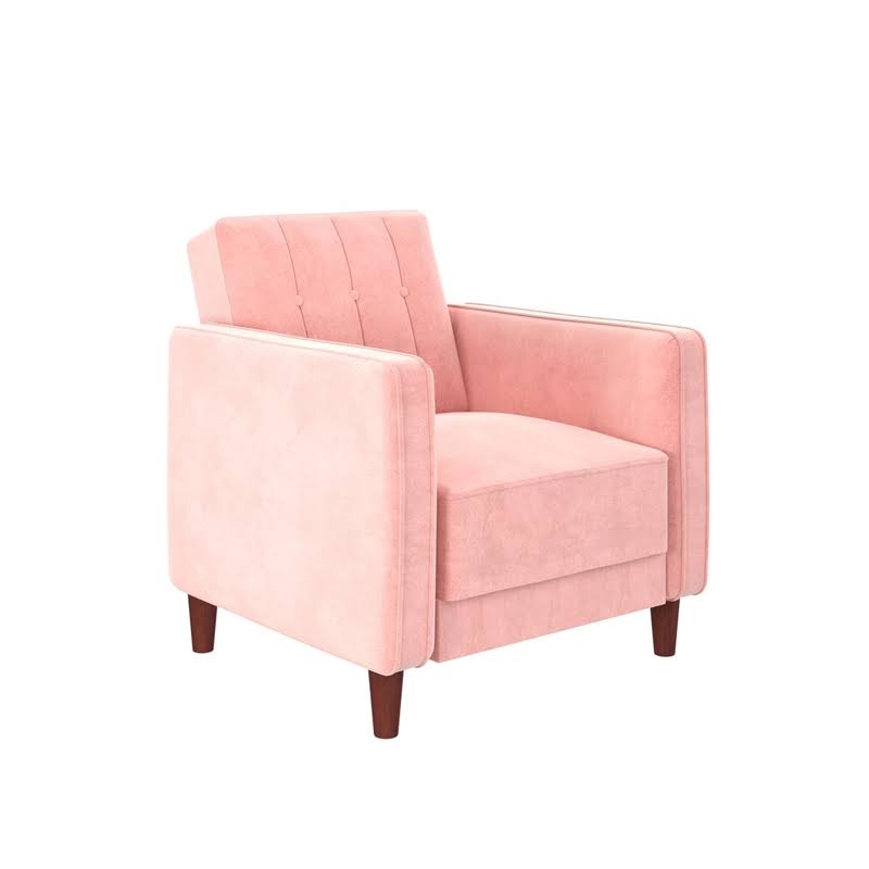 Pink Velvet Tufted Accent Chair K7835