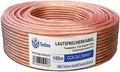 100 M Single Wire Speaker Cable 2 x 1.5 mm² CCA Copper and Aluminium Round Transparent F1555