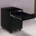 Black 3-Drawer Mobile Vertical Filing Cabinet G9957