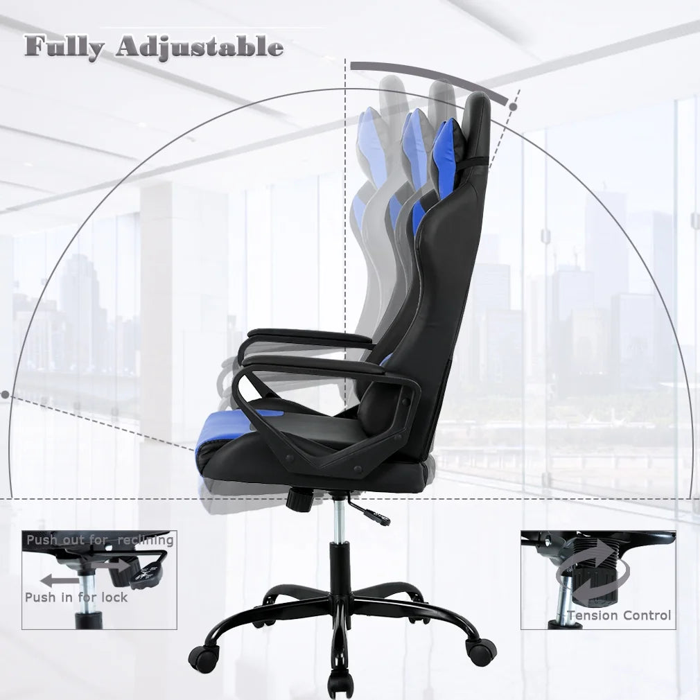 Blue Swivel Gaming Chair L444