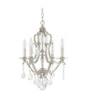 Antique Silver 4 Light Mini Chandelier C5843