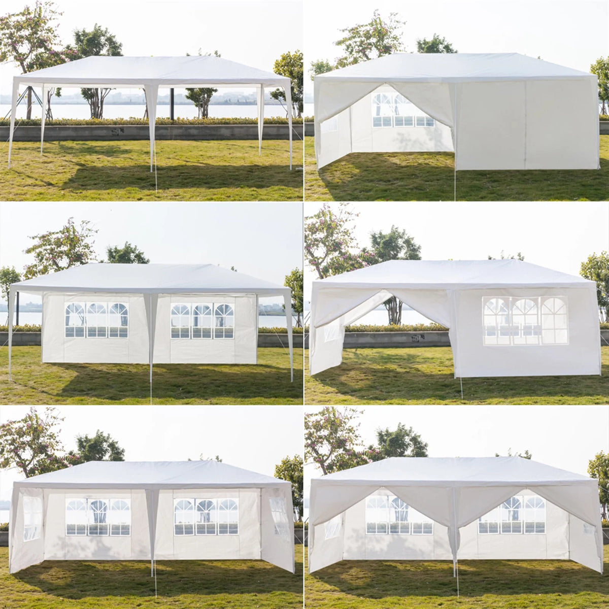 10'x20' Waterproof Outdoor Party Tent with 4 Removable Sidewall and 2 Door R66228