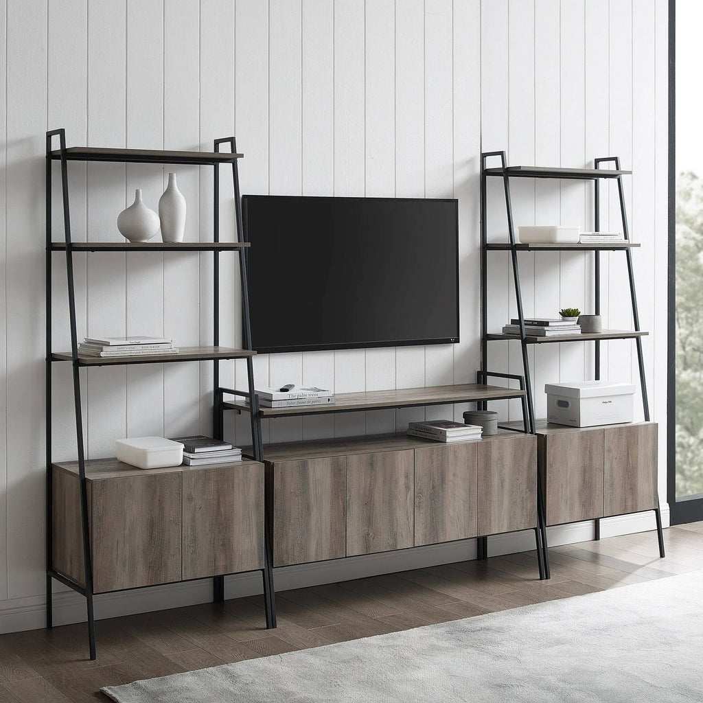 3-Piece Ladder Storage Entertainment Wall - Mocha N32888
