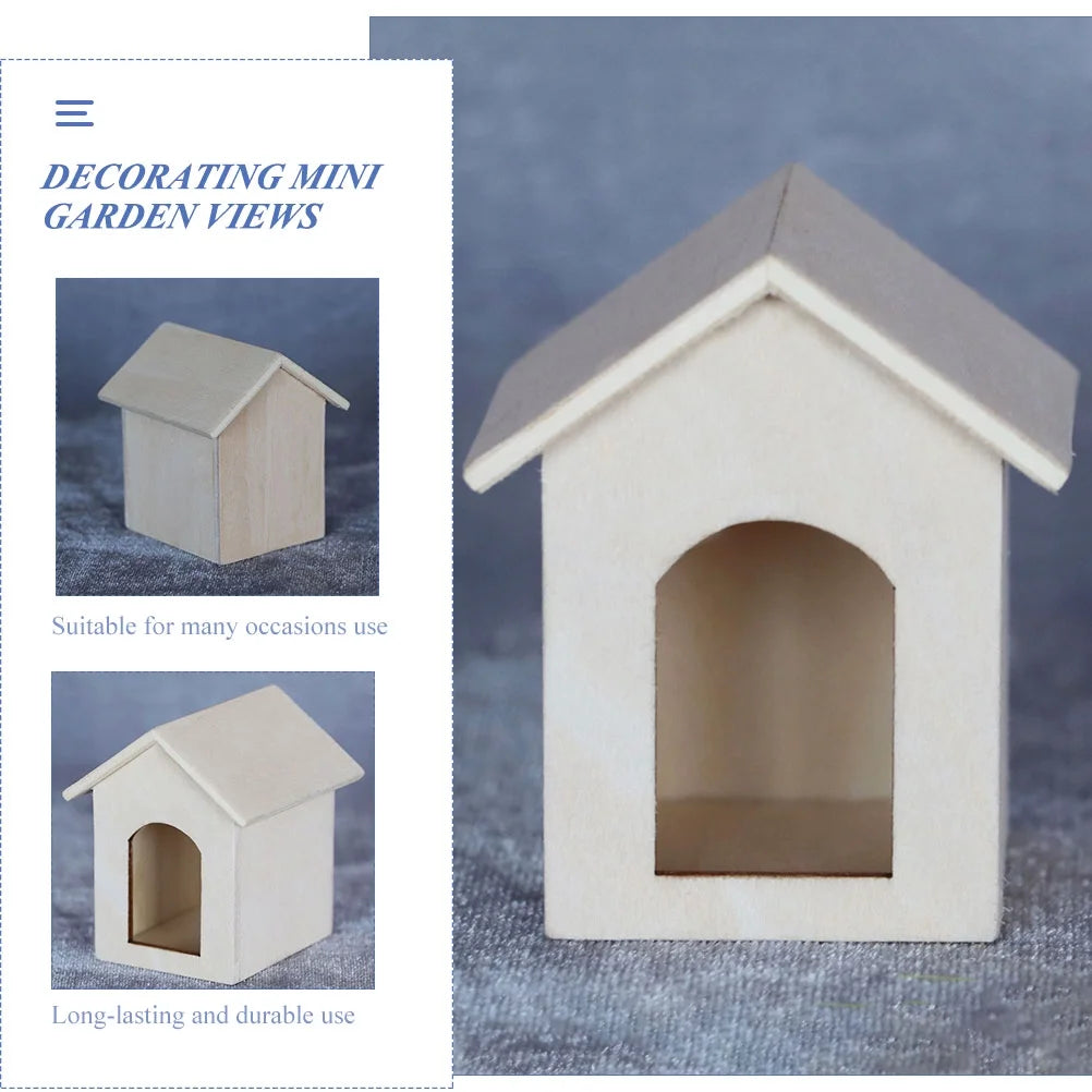Miniature House Model Wood Ornament U750
