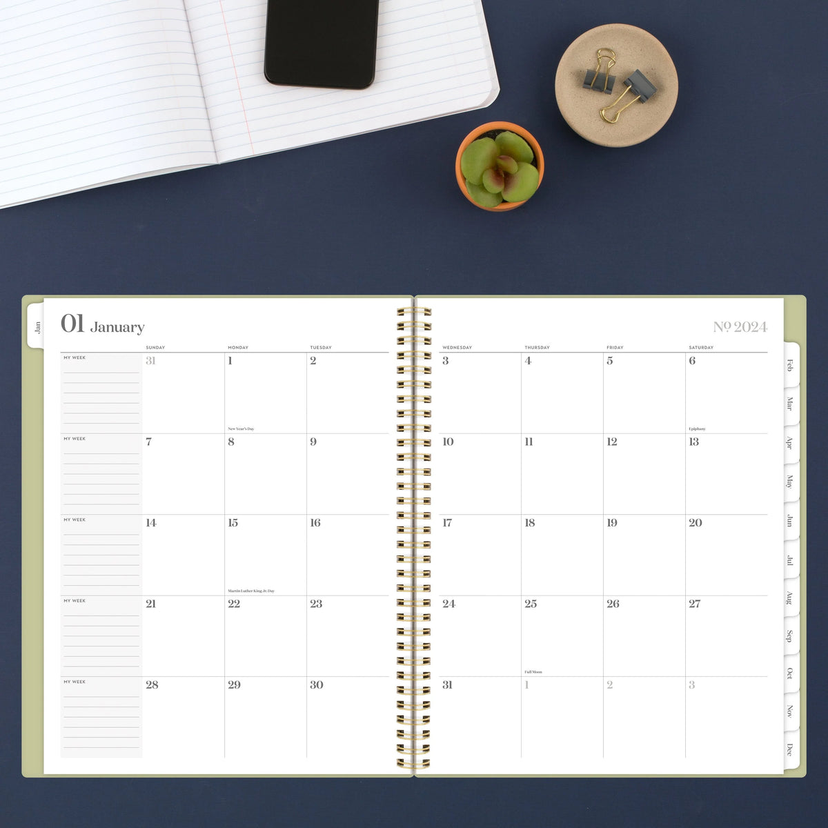 Large Monthly Weekly Planner Z176412