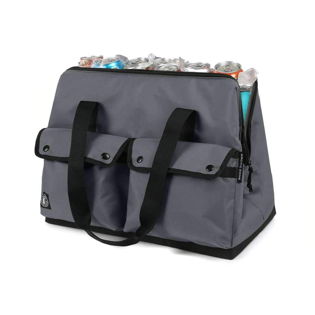 50 Can Insulated Picnic Satchel Gray M616141