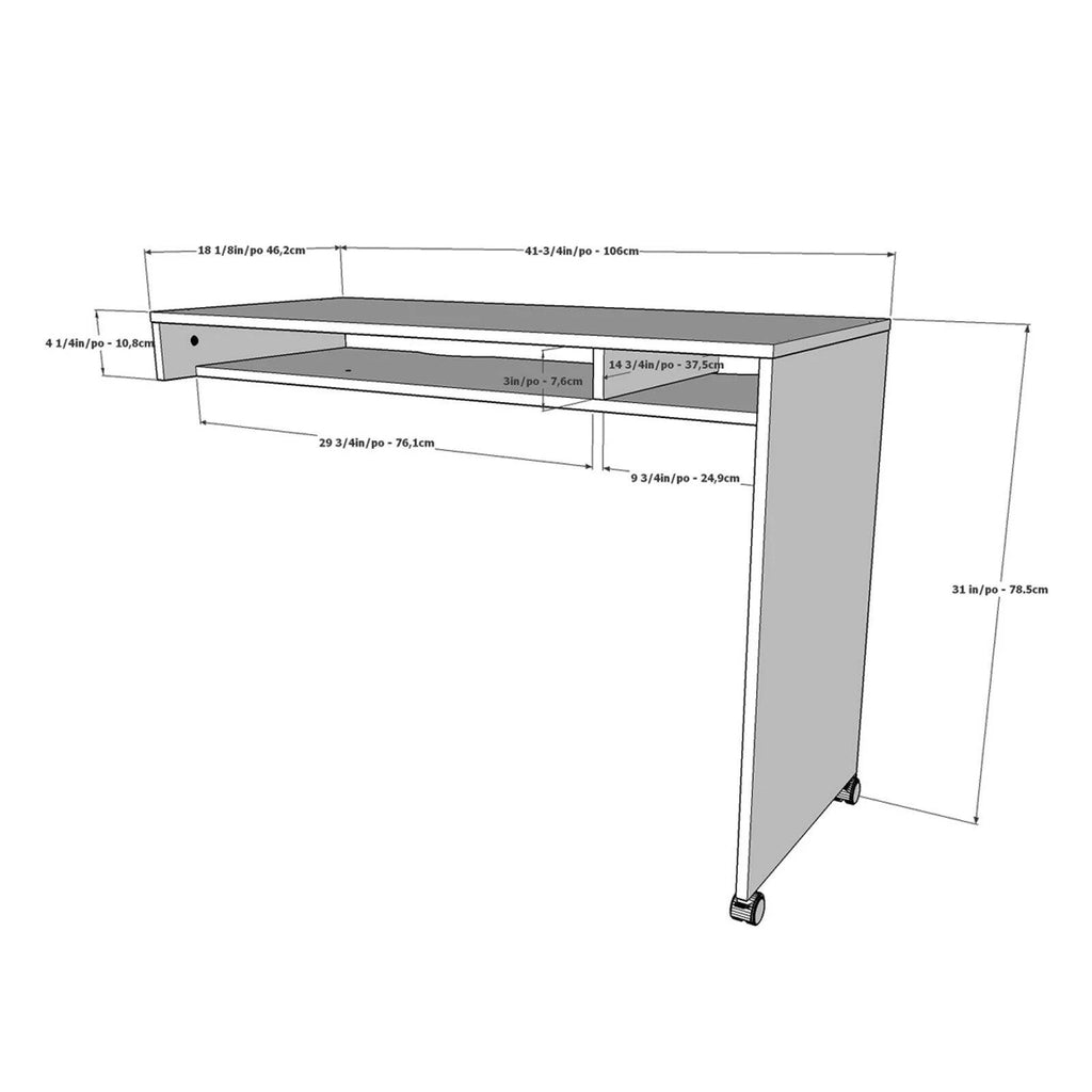 2 Piece Home Office Set White and Black B961444
