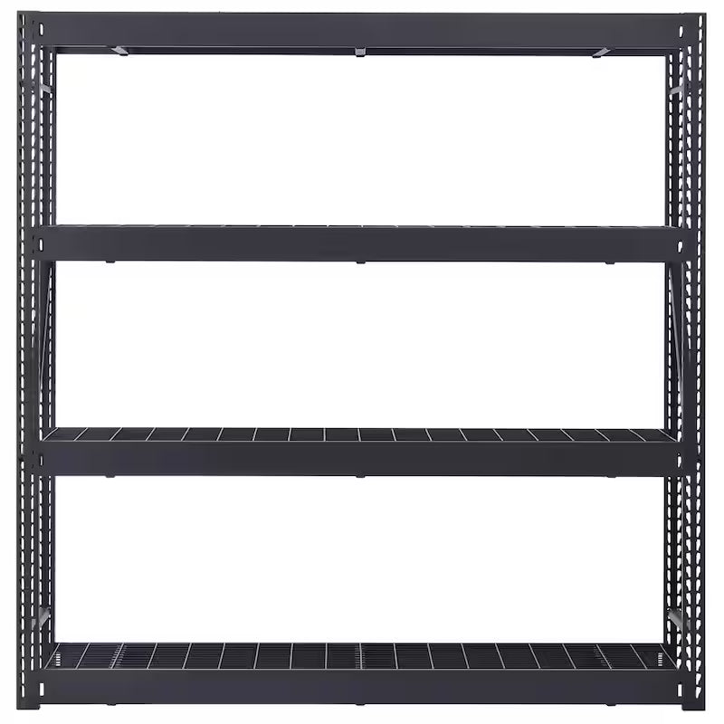 4-Tier Steel Garage Storage Shelving Unit in Black N7294