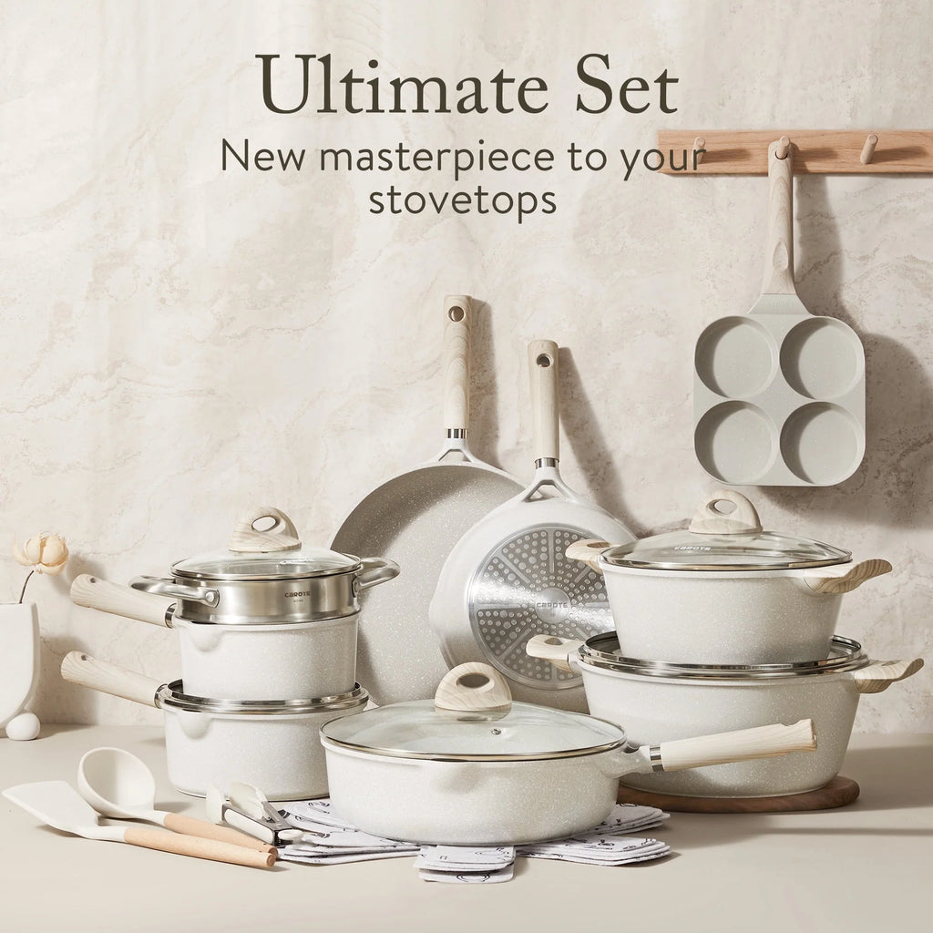 21 Pcs Nonstick Induction Cookware Set T28545