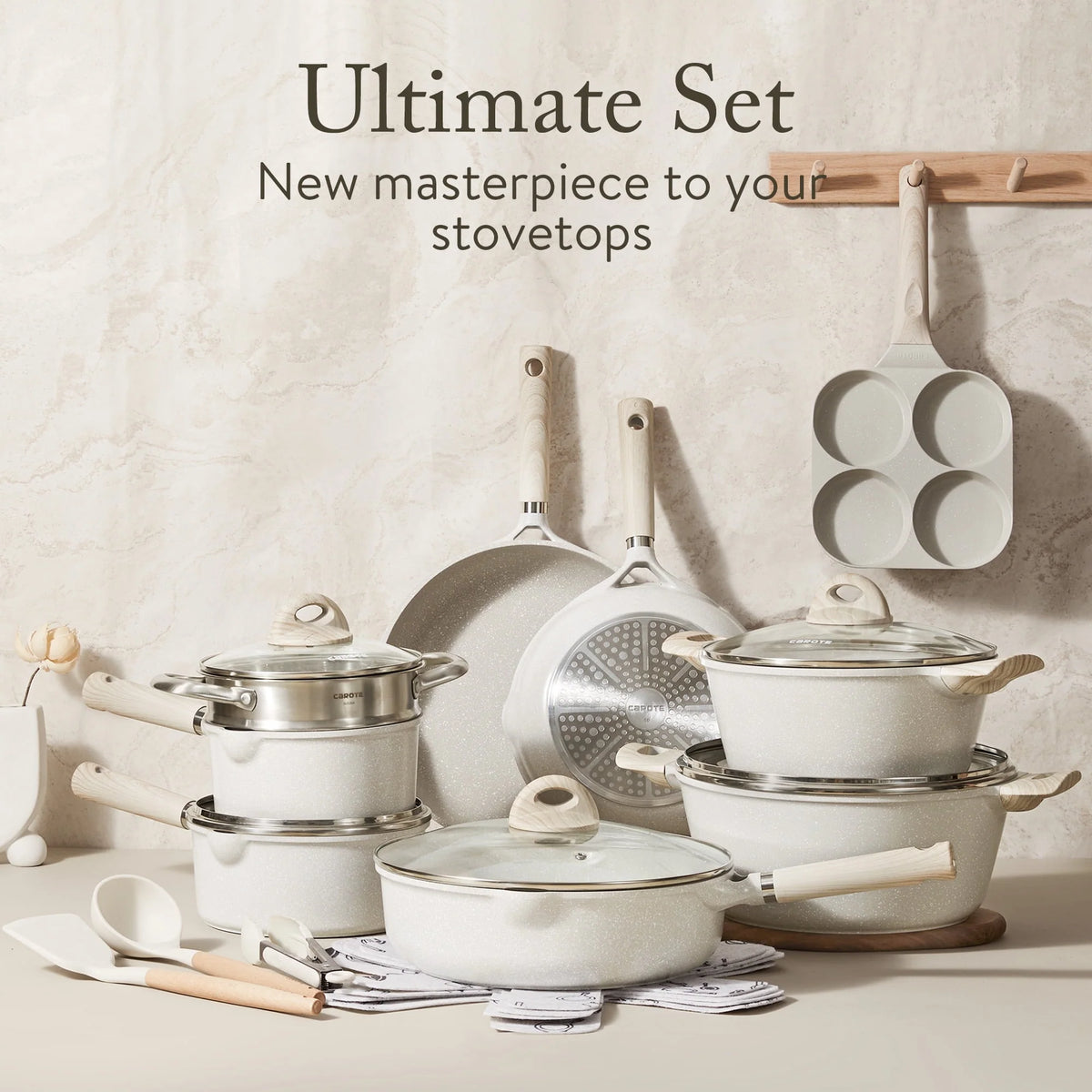 21 Pcs Nonstick Induction Cookware Set T28545