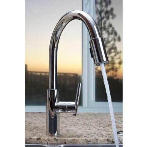 Polished Nickel Pull-Down Kitchen Faucet Z6471