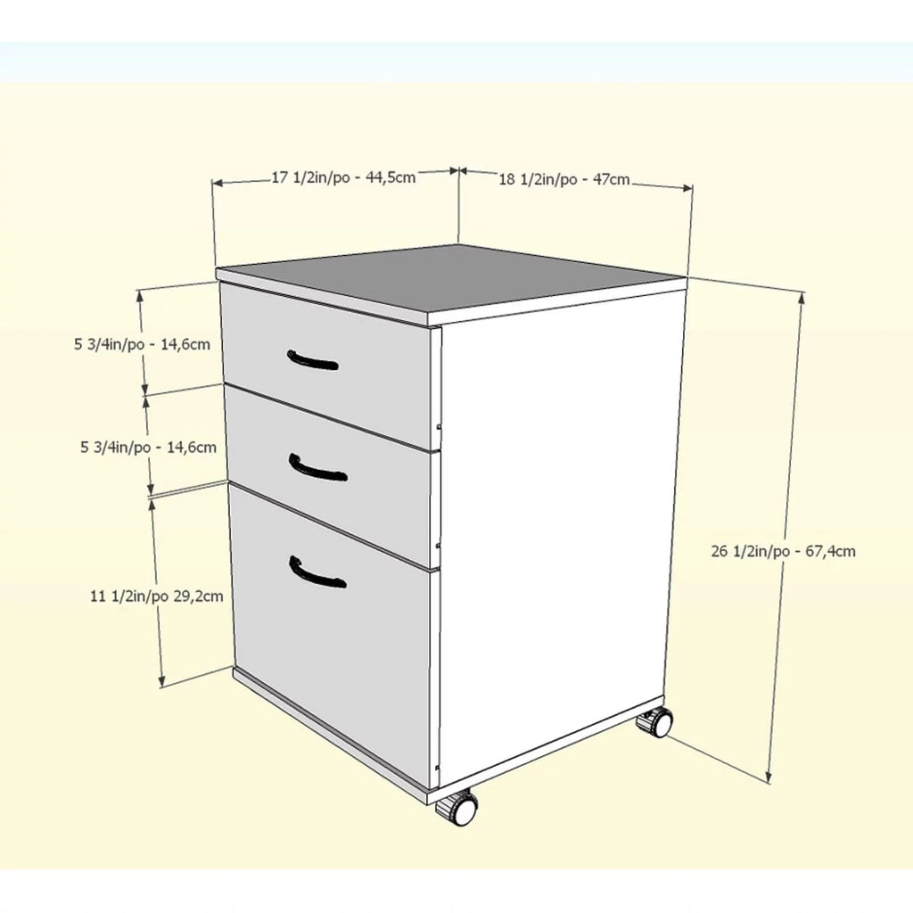 2 Piece Home Office Set White and Black B961444