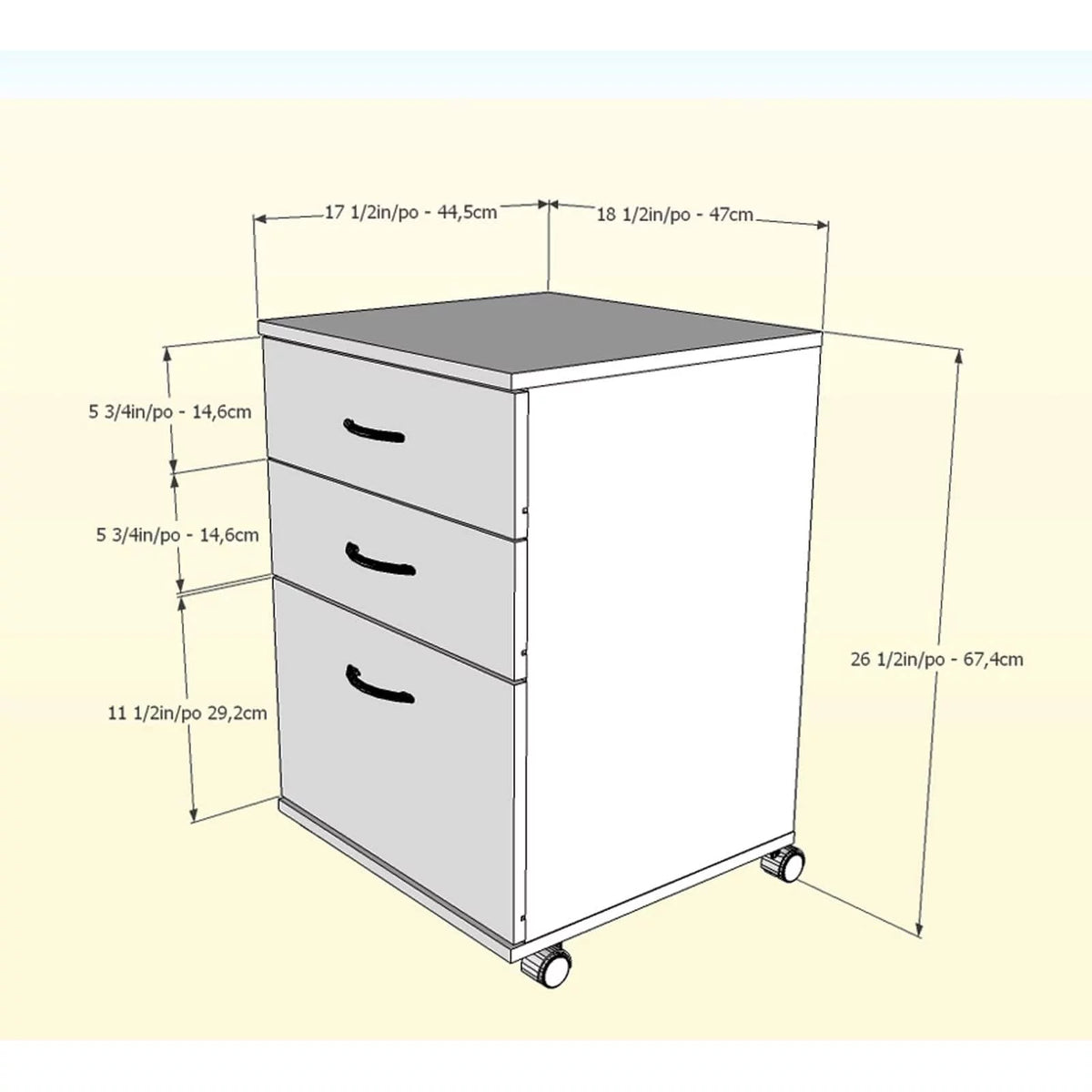 2 Piece Home Office Set White and Black B961444